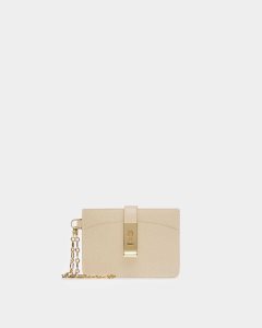 Bally Ava Läder Korthållare Dam Beige | 6853BVNSH