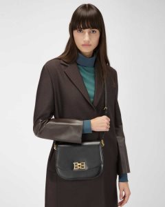 Bally Beckie Läder Crossbody Väska Dam Svarta | 0349JCPRM