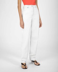 Bally Bomull Denim Trousers Byxor Dam Vita | 0241XPHBK