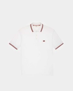 Bally Bomull Polo Skjorta Herr Vita | 2198FSVLG