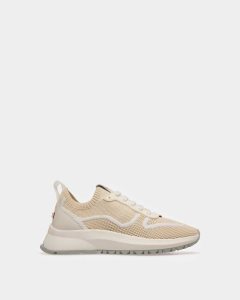 Bally Davyn Mesh And Läder Sneakers Dam Vita | 7096BSANF