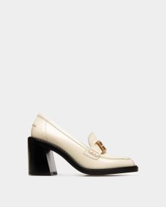 Bally Ellyane Läder Pumps Dam Vita | 5402XOKRU