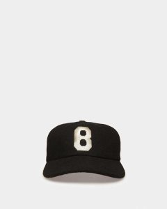 Bally Embroidered Baseball Hatt Herr Svarta | 9814FSMWN