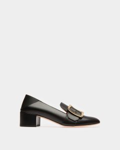 Bally Janelle Calf Läder 40mm Heel Pumps Dam Svarta | 5307VPNMT