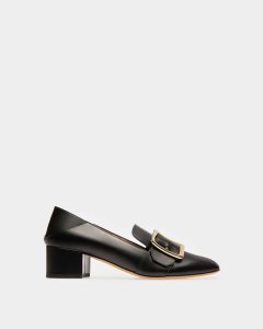 Bally Janelle Calf Läder 40mm Heel Pumps Dam Svarta | 8953TAEBD