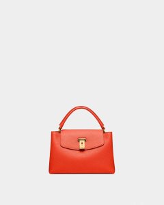 Bally Layka Small Läder Handväska Dam Orange | 9102IGZHR