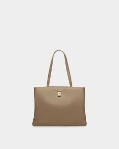 Bally Lya Läder Toteväska Dam Beige | 4357RVOXH