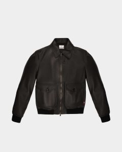 Bally Läder Outerwear Jacka Herr Svarta | 3260DLTVQ