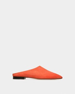 Bally Nara Läder Platta Pumps Mockasiner Dam Orange | 4396AQMYG