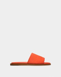 Bally Sabian Läder Sandals Badtofflor Herr Orange | 8257LTSWX