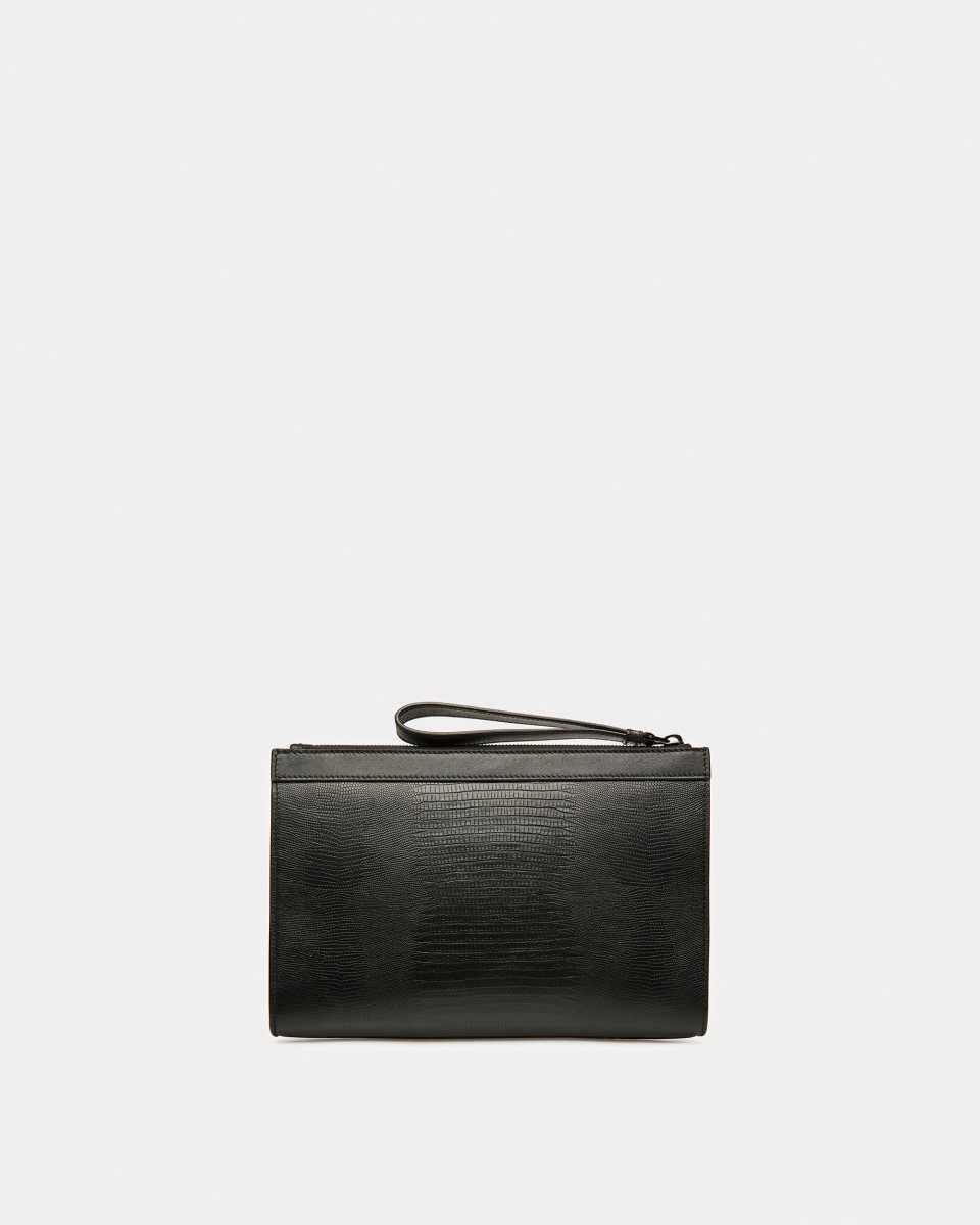 Bally Aig Läder Clutch Väska Herr Svarta | 1563KYUFL