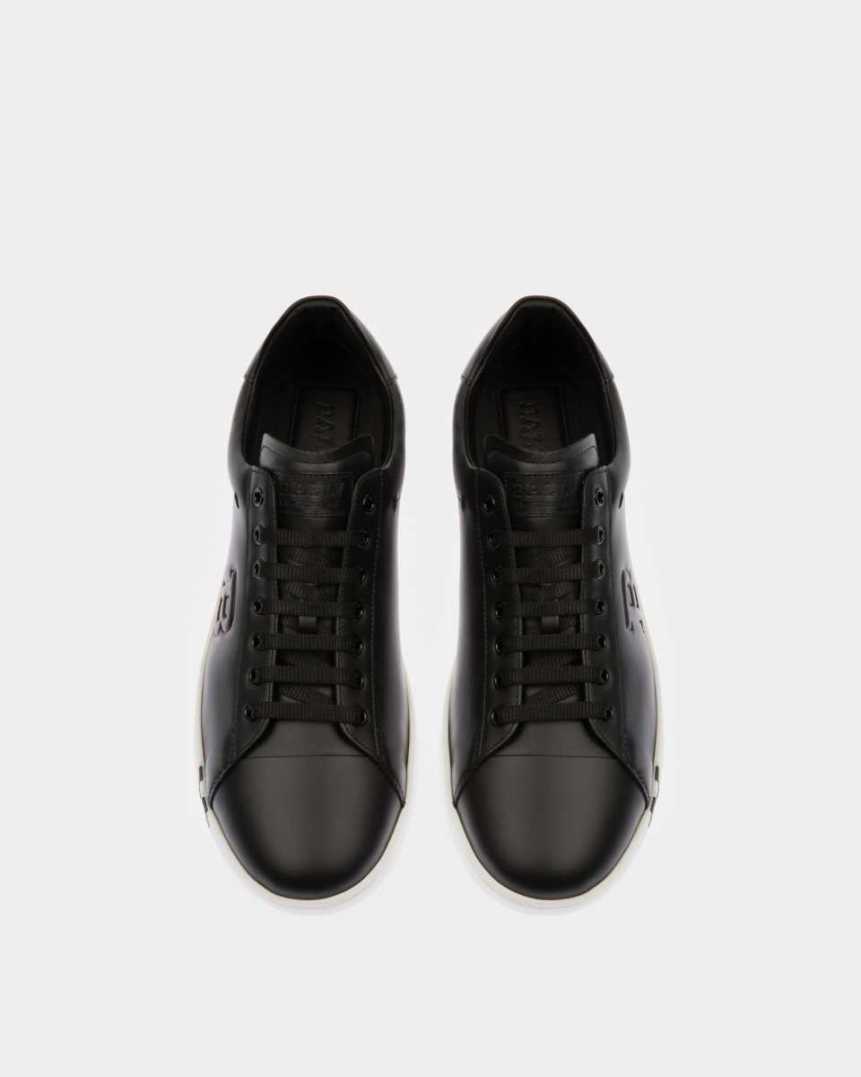 Bally Asher Läder Sneakers Herr Svarta | 0429HCLEU