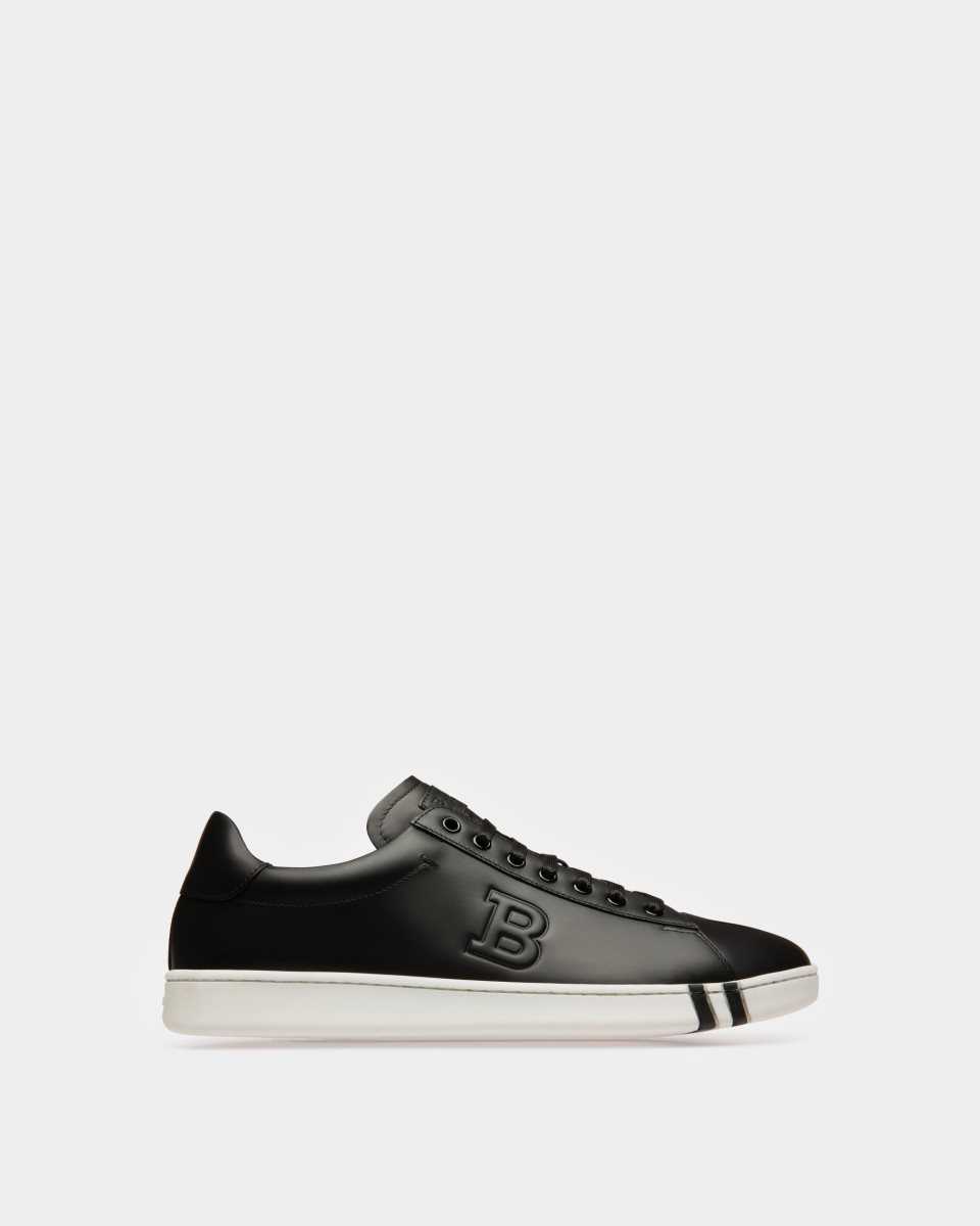 Bally Asher Läder Sneakers Herr Svarta | 0429HCLEU