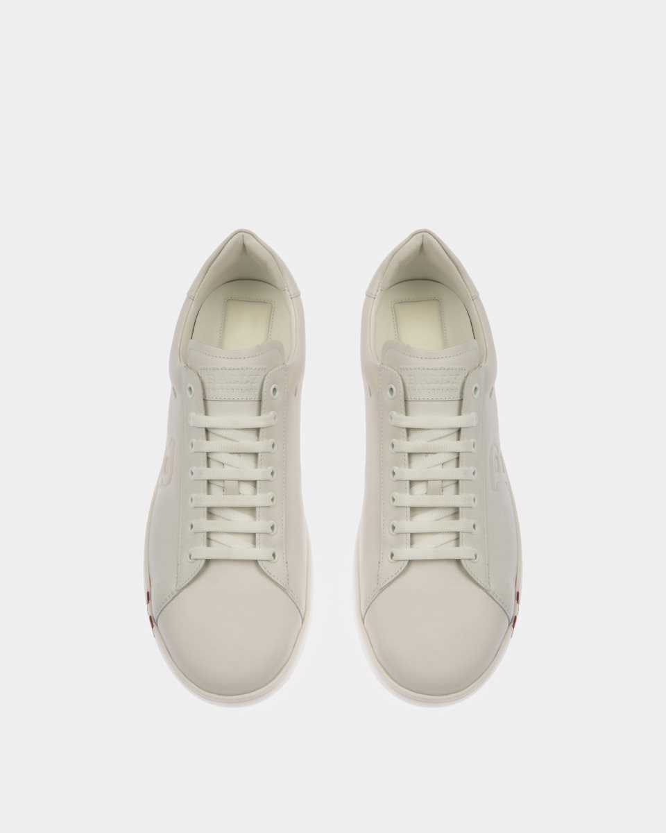 Bally Asher Läder Sneakers Herr Vita | 0193KIXVS