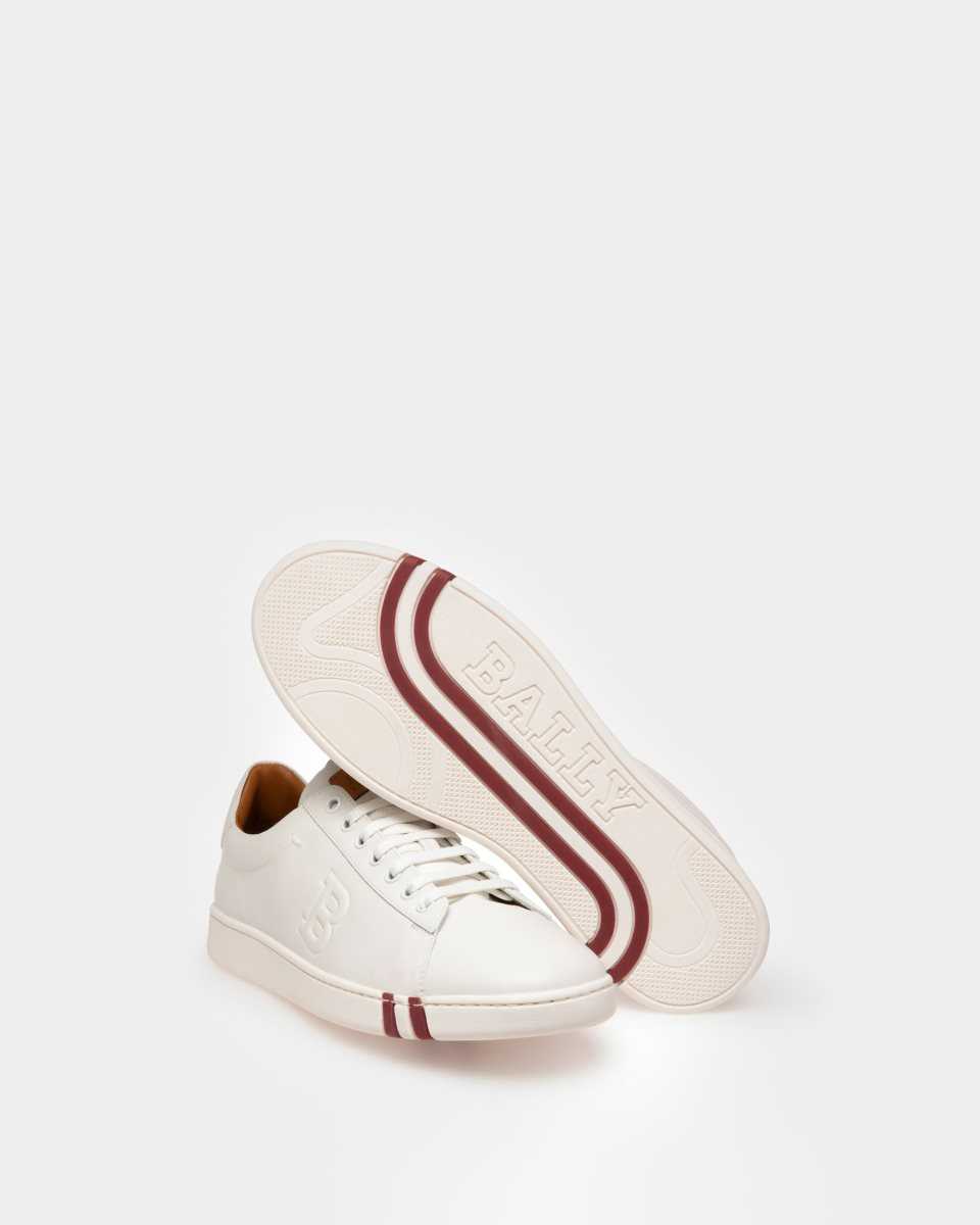 Bally Asher Läder Trainer Sneakers Herr Vita | 8123MKZOT