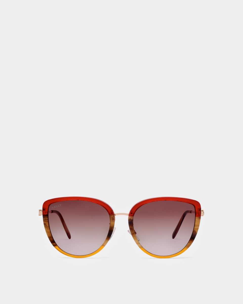 Bally Aubrey Acetate Solglasögon Dam Röda | 6902ANGJL