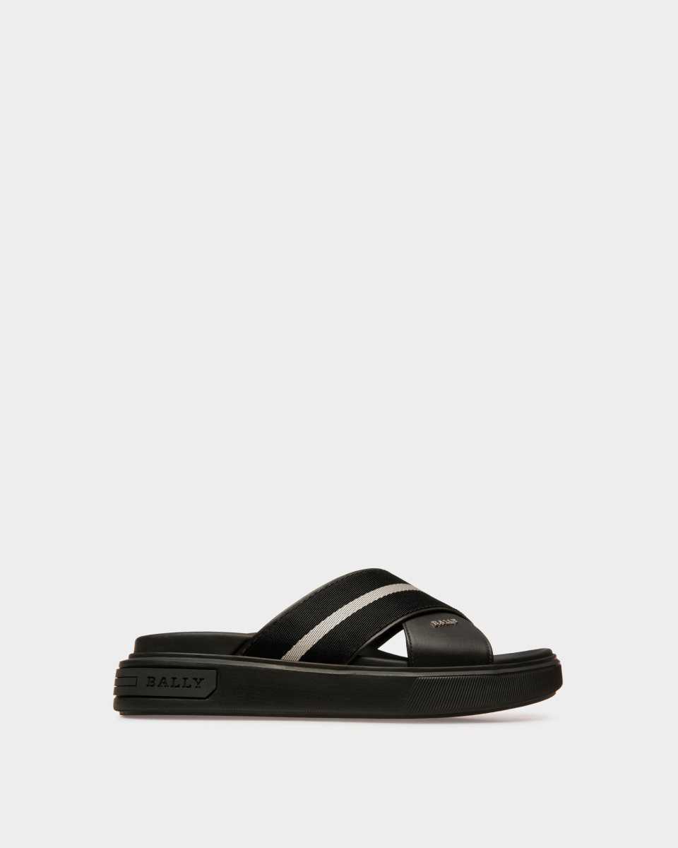 Bally BALLY LIFT SANDAL Läder Sandals Badtofflor Herr Svarta | 9206AGDEI