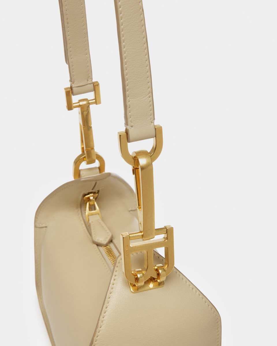 Bally B-Hook Xs Läder Mini Väska Dam Beige | 5167HSMNU