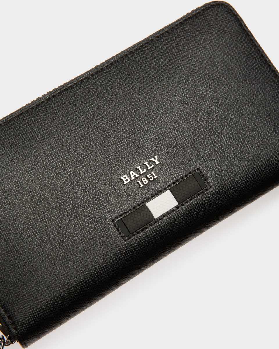 Bally Balen Recycled Läder Plånbok Herr Svarta | 4813QEUOX