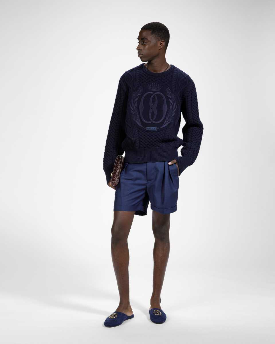 Bally Bermuda Shorts Byxor Herr Blå | 7685PWOXT