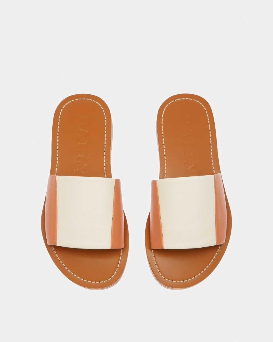 Bally Bianka Läder Slides Sandaler Dam Olika Färger | 3458DLOGM