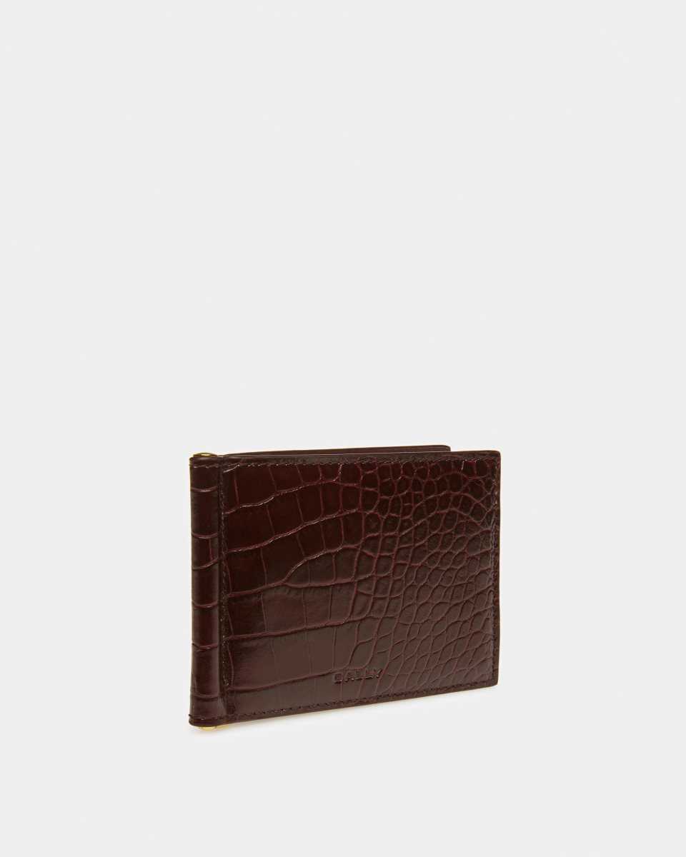 Bally Bifold Clip Plånbok Herr Röda | 2794IUZNL