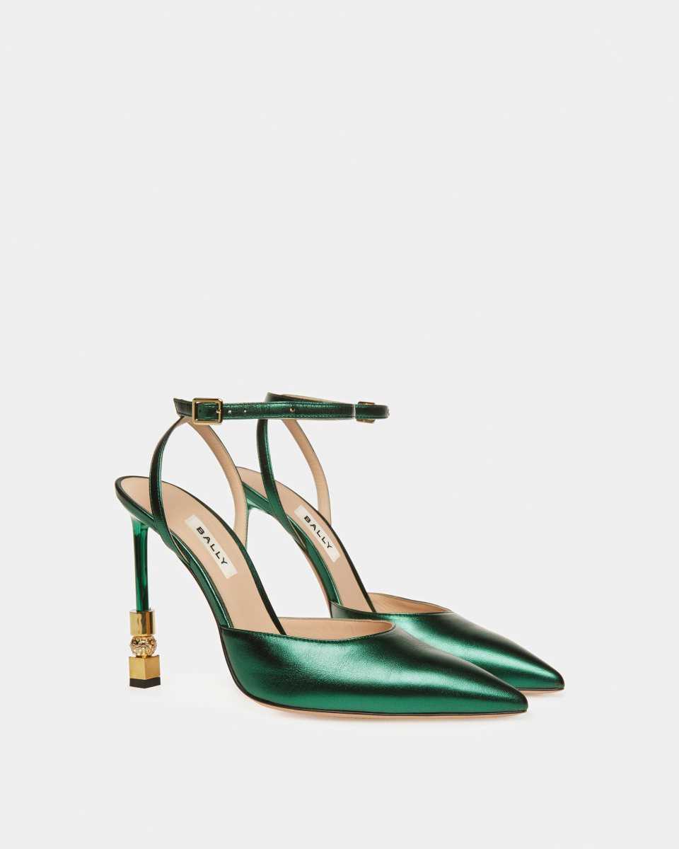 Bally Block Ankle Rem Pumps Dam Gröna | 5927VDNMG