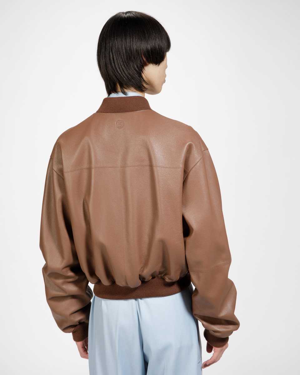 Bally Blouson Bomber Jacket Lädertoppar Herr Bruna | 2418WEULD