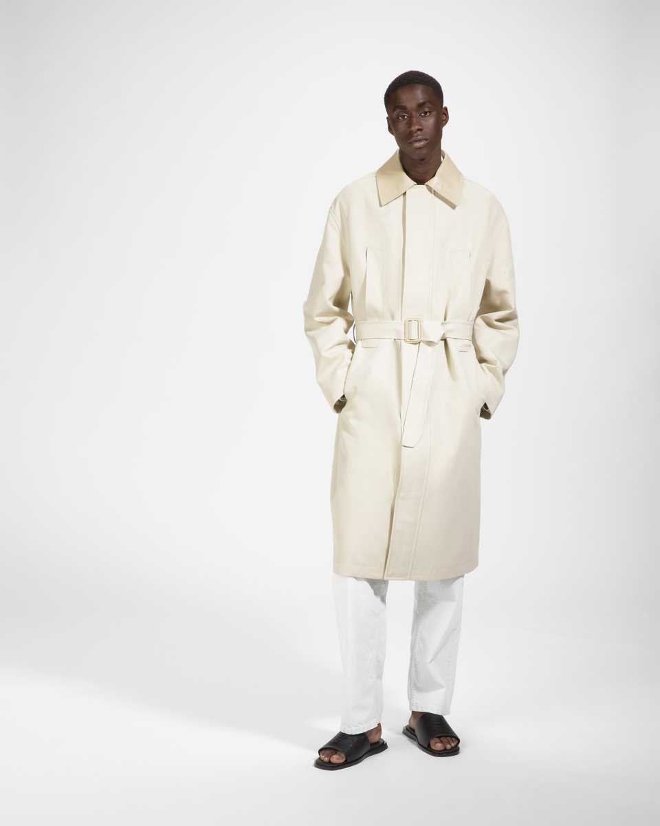 Bally Bomull Belted Coat Jacka Herr Beige | 3420EXCQU