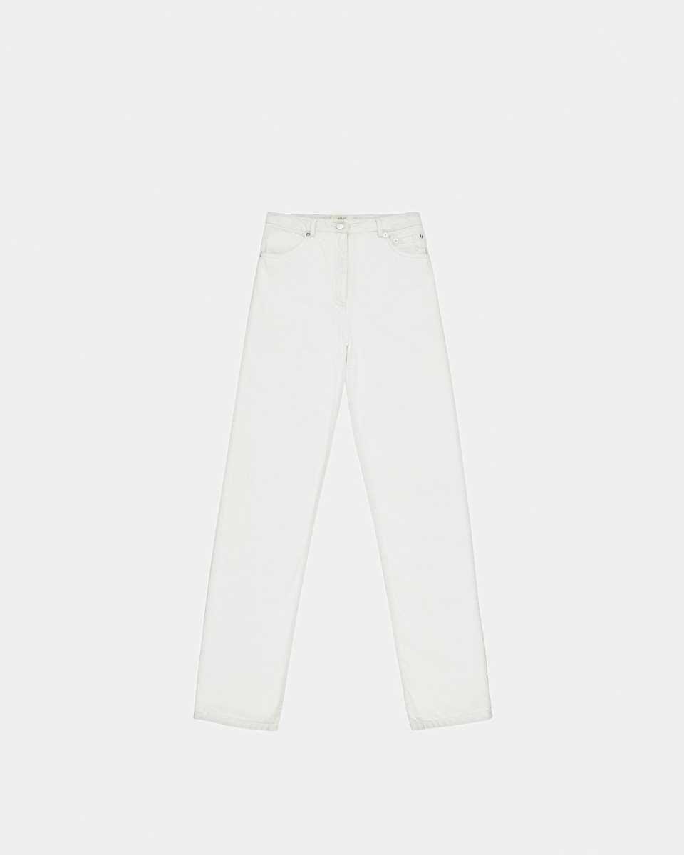 Bally Bomull Denim Trousers Byxor Dam Vita | 0241XPHBK