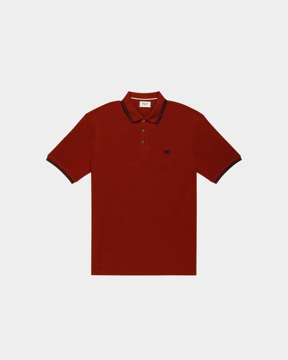 Bally Bomull Polo Skjorta Herr Vita | 2198FSVLG