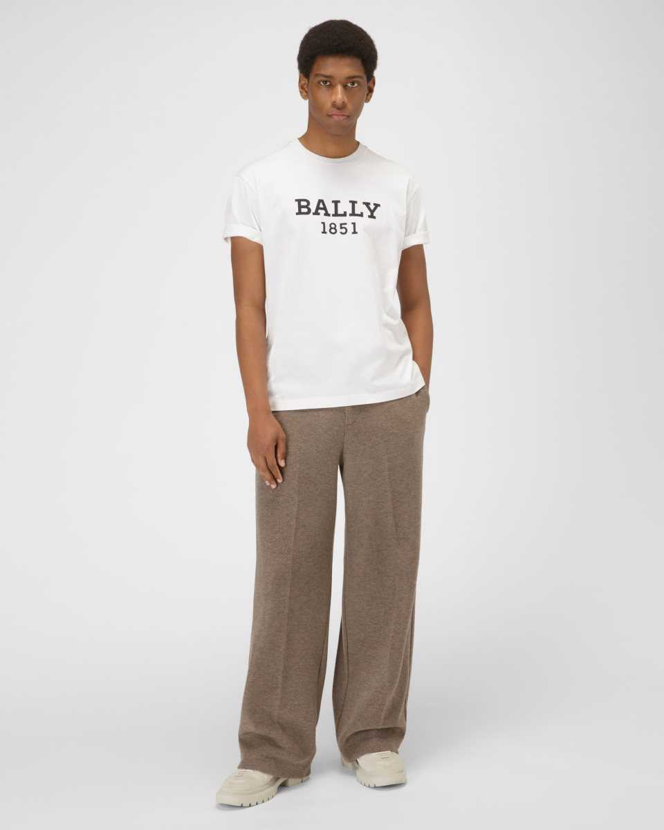 Bally Bomull Skjorta Herr Vita | 8063UZKBO