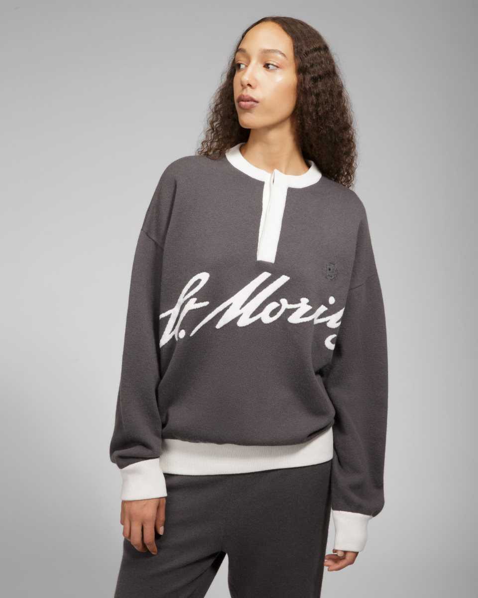 Bally Cashmere Crew Neck Stickat Herr Grå | 9325XFICK