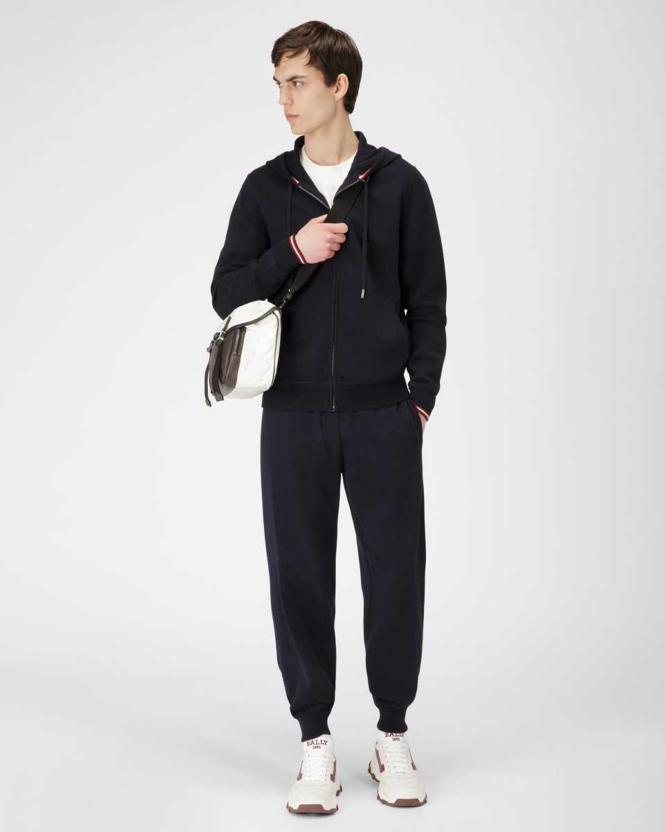 Bally Cashmere Sweatpants Byxor Herr Blå | 1962IYBAV