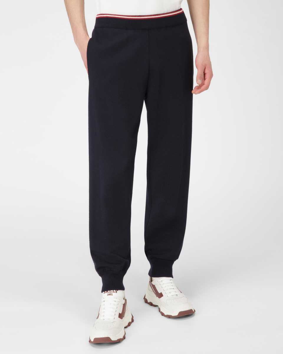 Bally Cashmere Sweatpants Byxor Herr Blå | 1962IYBAV