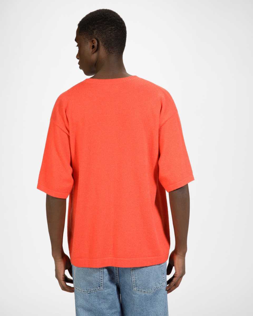 Bally Cashmere T-Shirt Stickat Herr Orange | 2837UEKCH