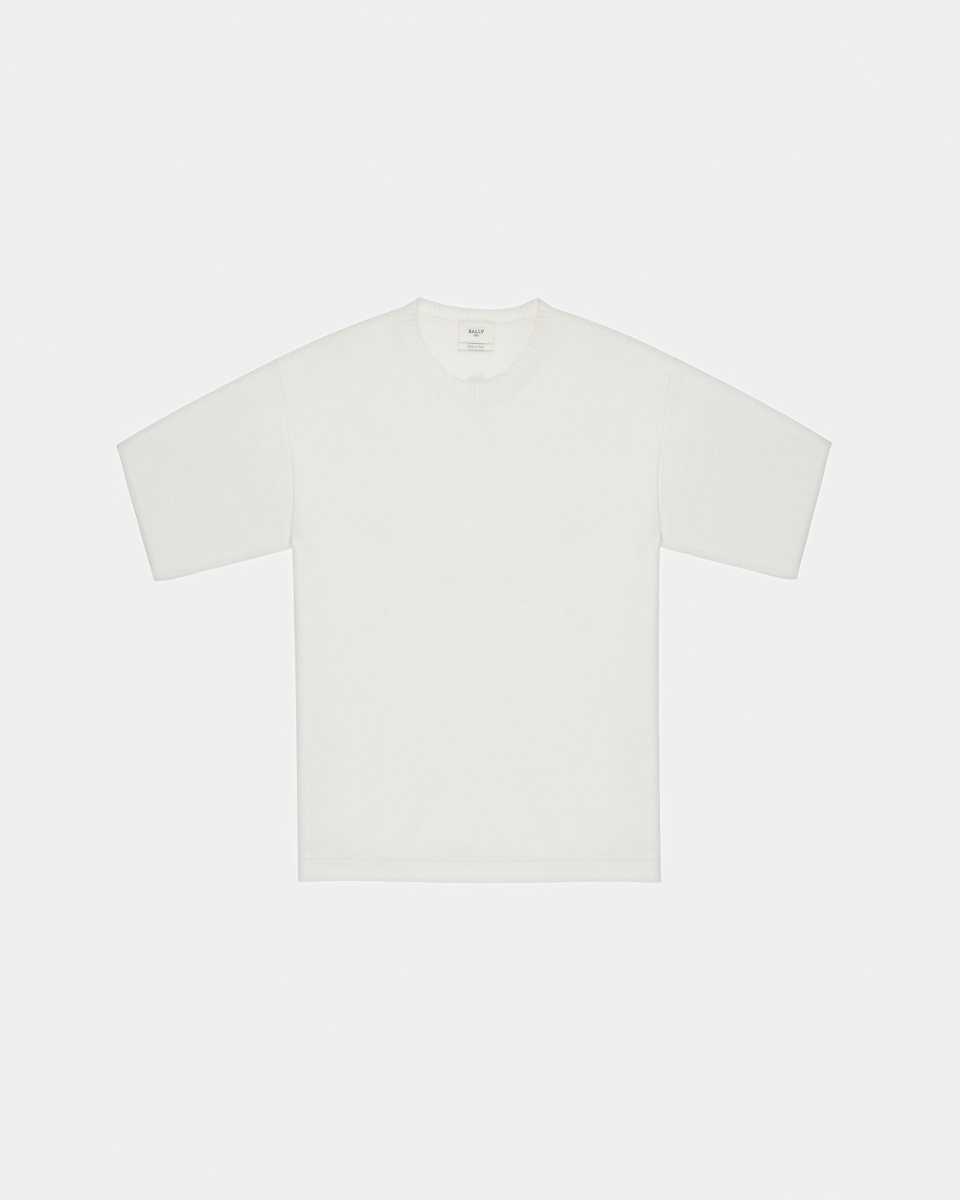 Bally Cashmere T-Shirt Stickat Herr Vita | 4095YJVWF