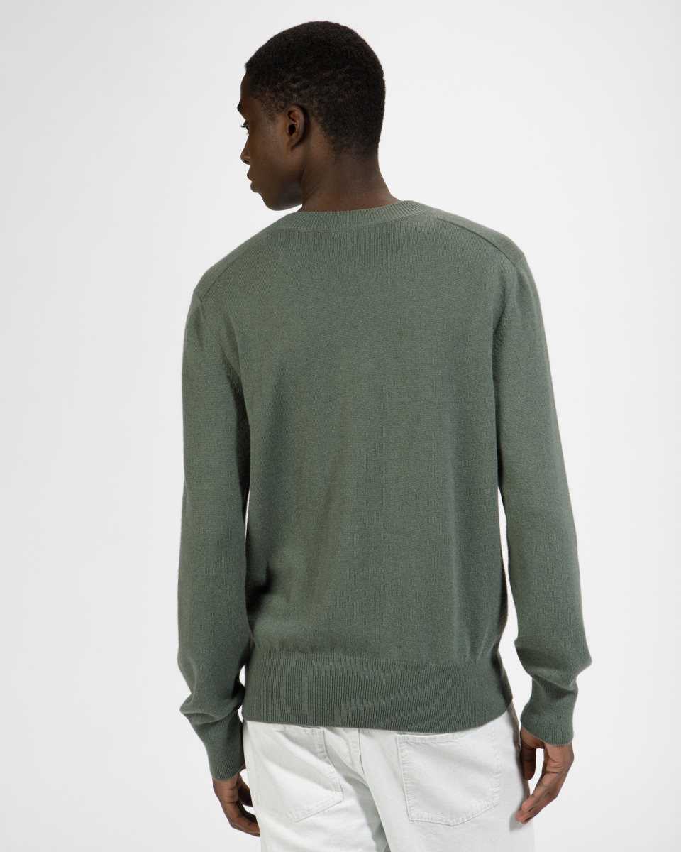 Bally Cashmere V-Neck Tröja Stickat Herr Gröna | 5618FOLCE