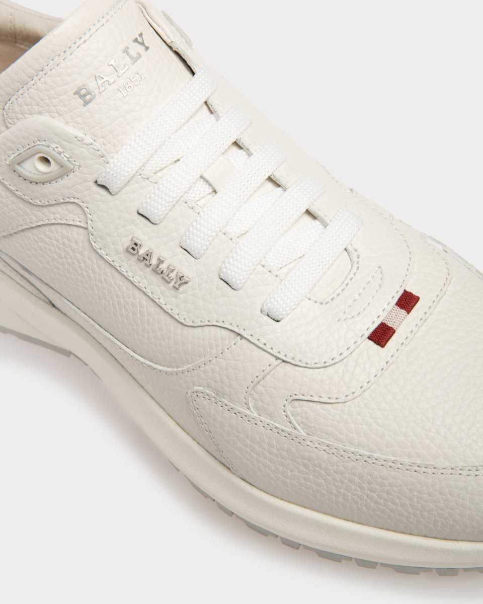 Bally Dave Läder Sneakers Herr Vita | 4321QXYES