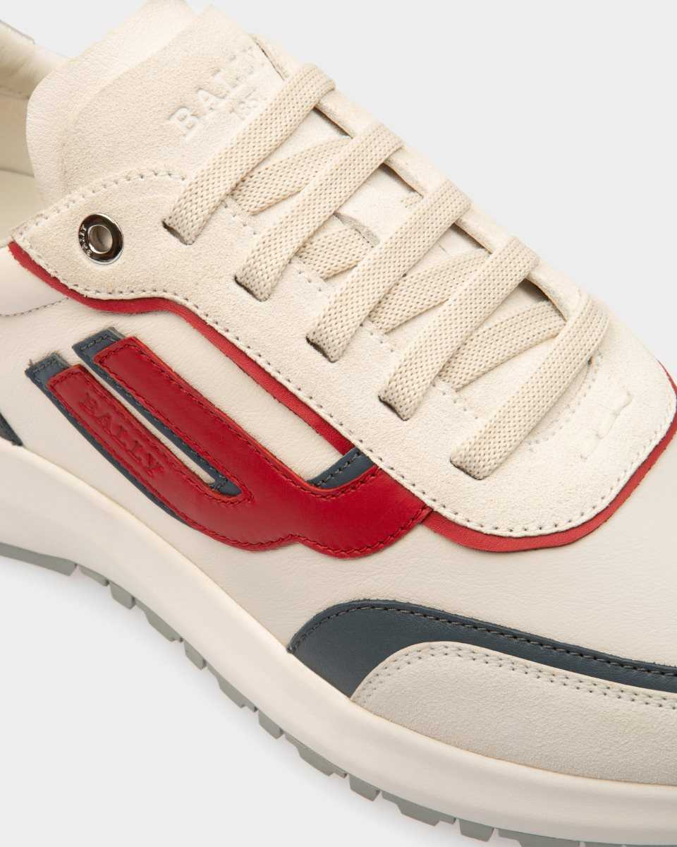 Bally Demmy Läder Sneakers Herr Vita | 8345JBYQN