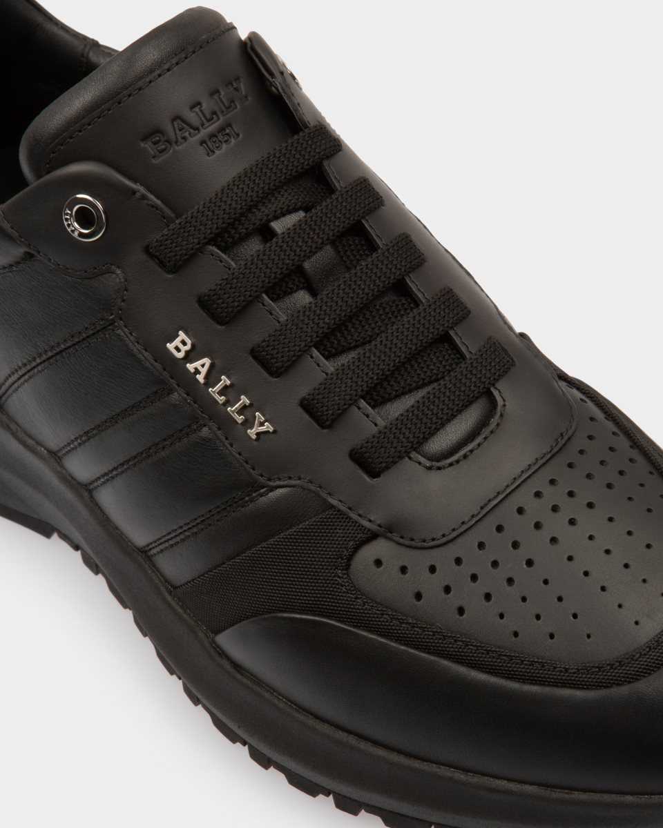 Bally Dessye Läder And Fabric Sneakers Herr Svarta | 8506RWBGX