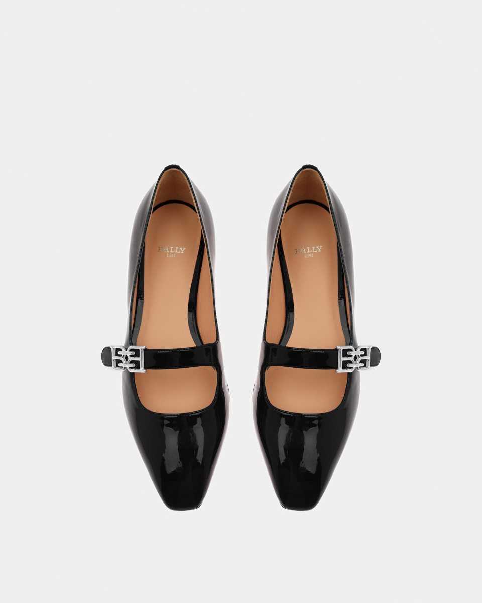 Bally Elis Läder Platta Pumps Mockasiner Dam Svarta | 2836GMVYS