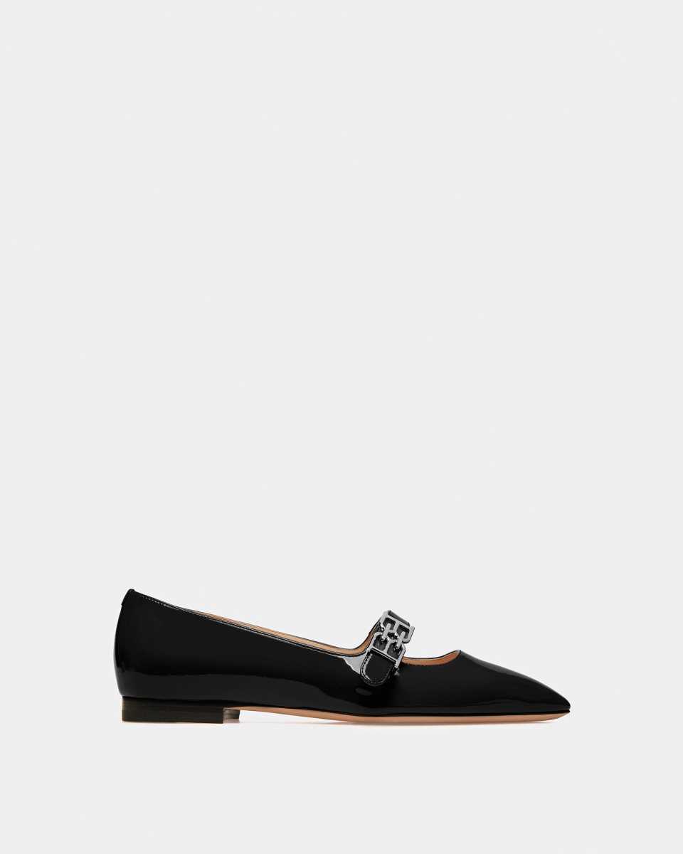 Bally Elis Läder Platta Pumps Mockasiner Dam Svarta | 2836GMVYS