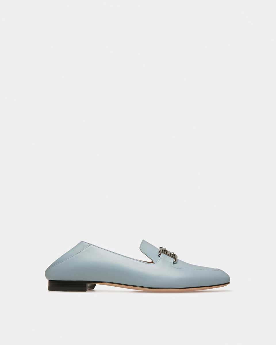 Bally Ellah Läder Loafers Mockasiner Dam Blå | 2910WSXMU