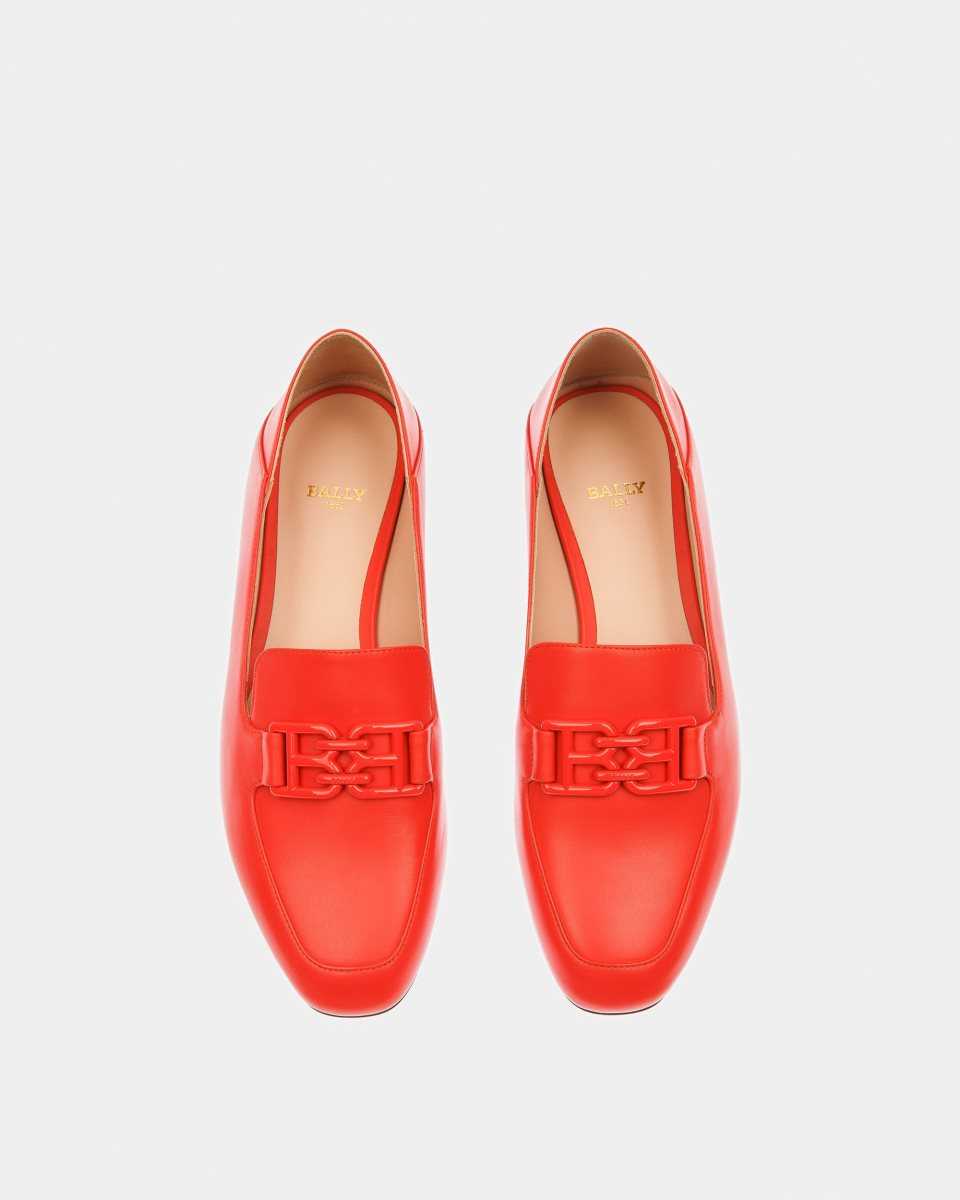 Bally Ellah Läder Slippers Mockasiner Dam Orange | 2317ZMYWK