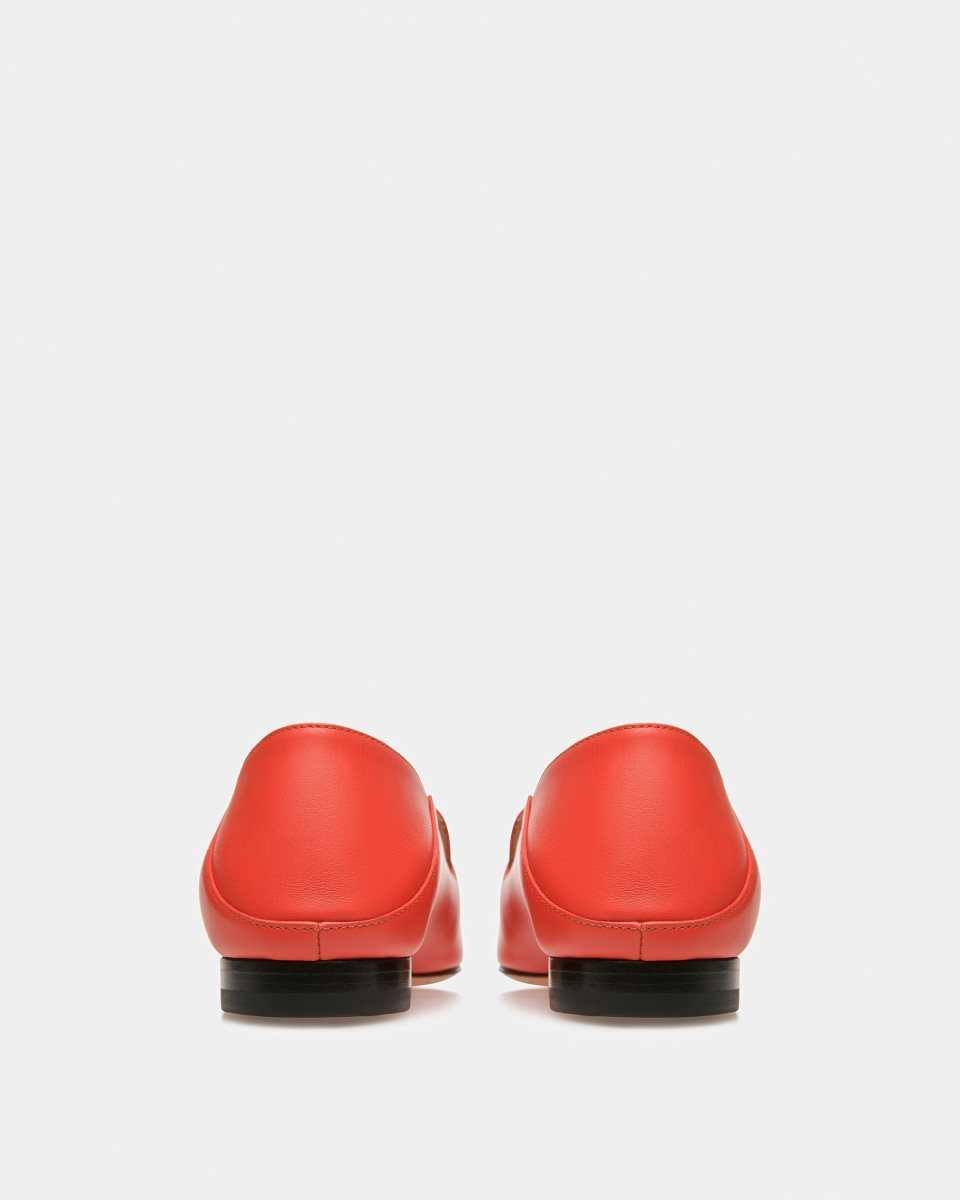 Bally Ellah Läder Slippers Mockasiner Dam Orange | 2317ZMYWK