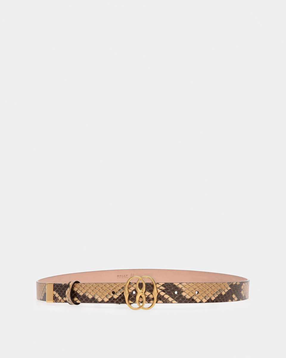 Bally Emblem Printed Python 3mm Bälte Herr Bruna | 4027DKXEN