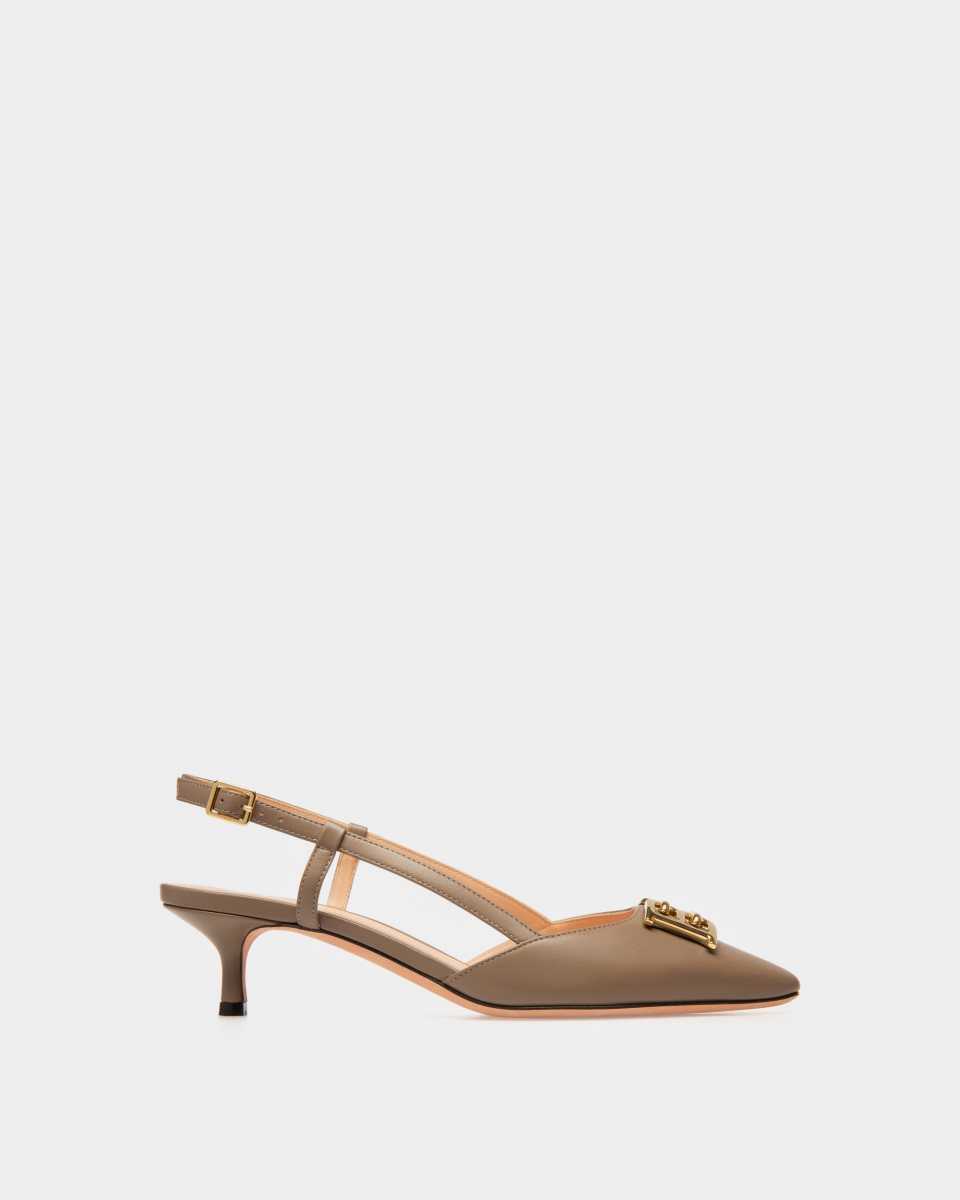 Bally Eva Canvas And Läder Slingback Pumps Dam Svarta | 3587ETSYR