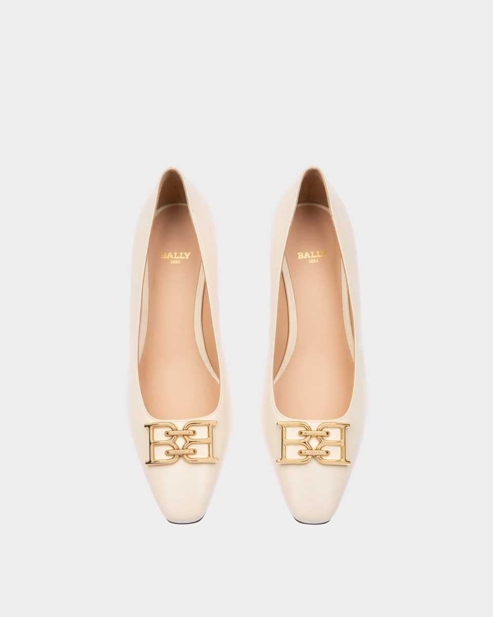 Bally Evanca Läder Pumps Dam Vita | 3168RIOJS