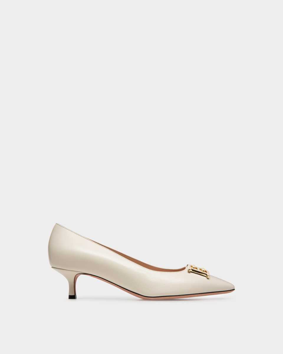 Bally Evanca Läder Pumps Dam Vita | 3168RIOJS